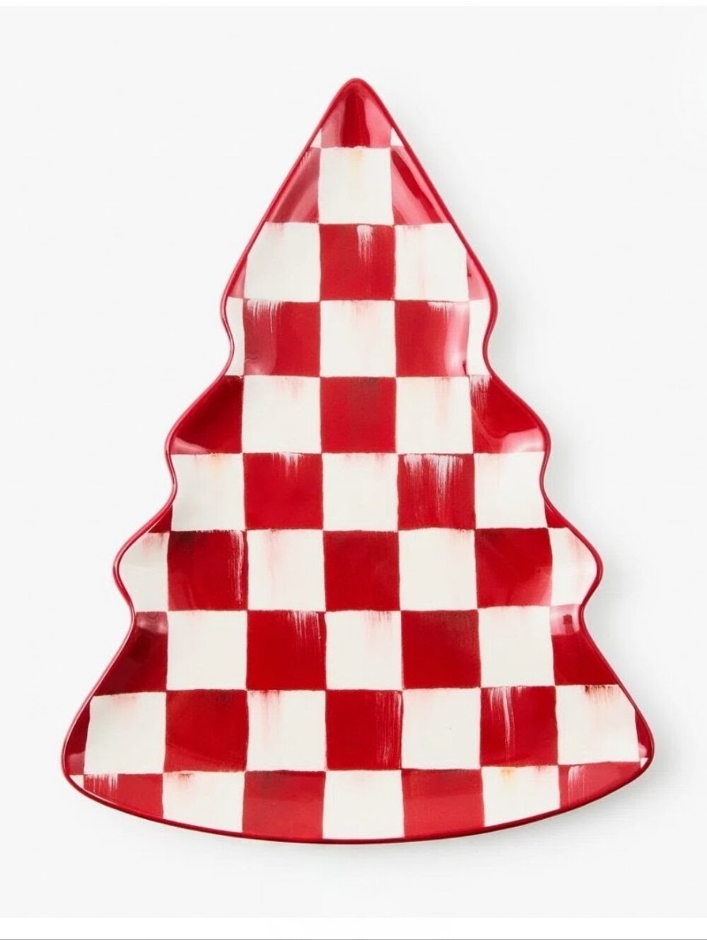 MacKenzie-Childs Cherry Check Tree Dish